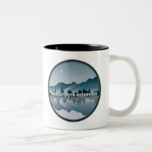 Horsetooth Reservoir Colorado Reflection Two-Tone Coffee Mug