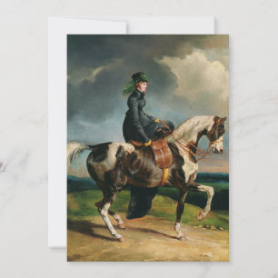 Horsewoman Flat Note Card