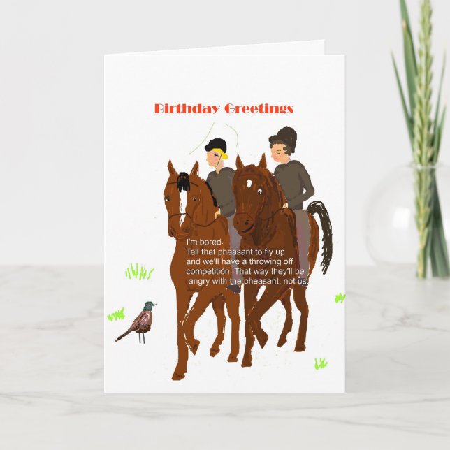 Horsey Birthday Card (Front)