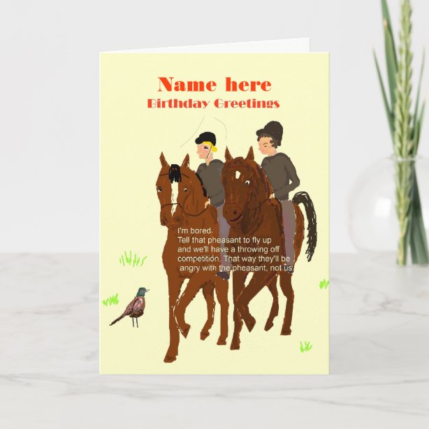 Funny Horse Birthday Cards | Zazzle UK