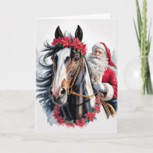  Horsey Christmas Greeting Card 