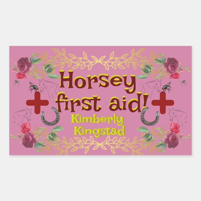 horsey first aid sticker (Front)