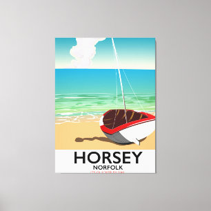 Horsey Norfolk Beach travel poster Canvas Print