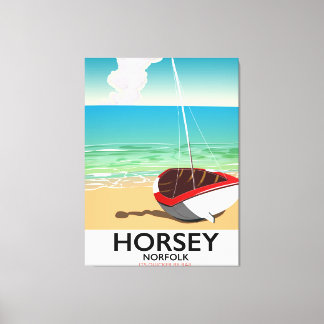 Horsey Norfolk Beach travel poster Canvas Print