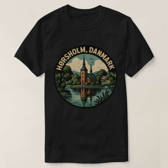 Hørsholm Denmark Church T-Shirt (Design Front)