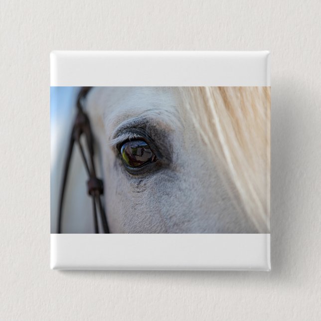 horsie pure 15 cm square badge (Front)