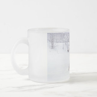 horsie pure frosted glass coffee mug