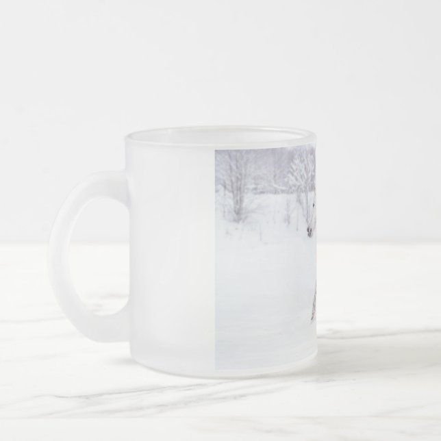 horsie pure frosted glass coffee mug (Left)