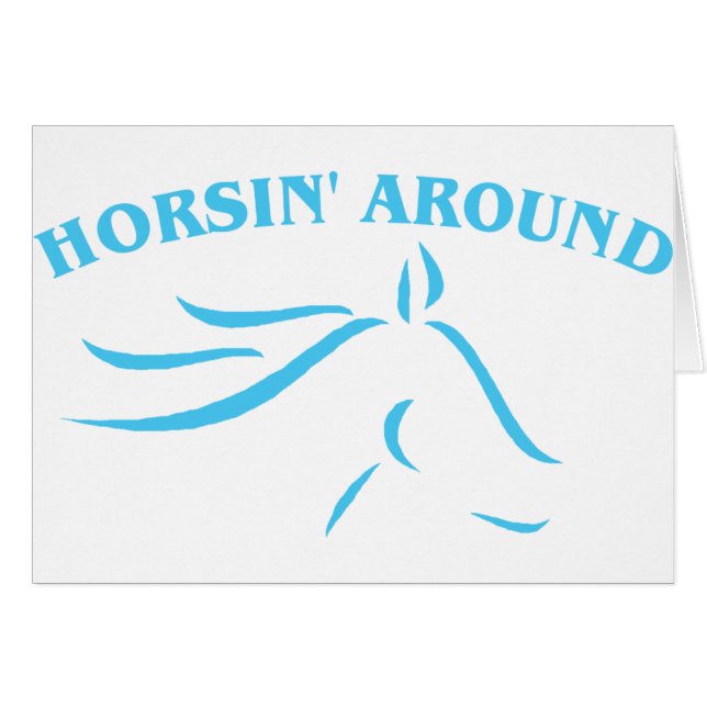 Horsin' Around (Blue) (Front Horizontal)