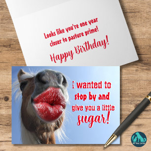 Horsin' Around For Your Birthday Card