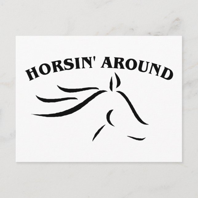 Horsin' Around Postcard (Front)