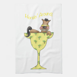 Horsin' Around Tea Towel