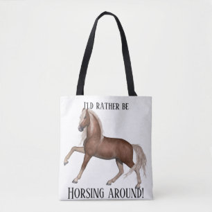 Horsing Around (Light background) Tote Bag