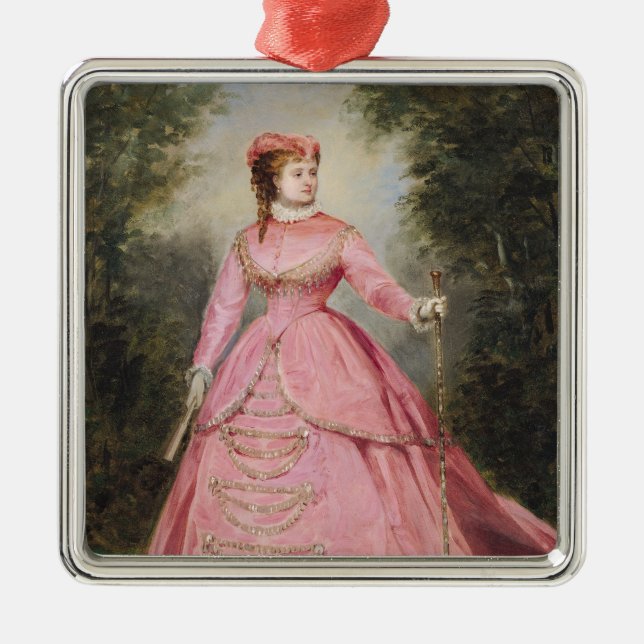 Hortense Schneider  1868 Metal Tree Decoration (Front)