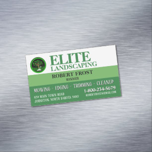 Horticulture Lawn Business Magnetic Business Card