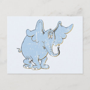 Horton Hears A Who   Horton Distressed Postcard