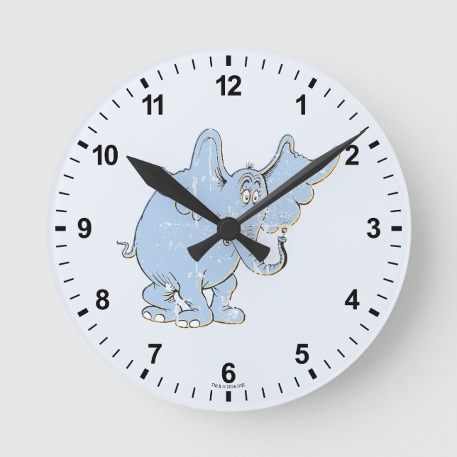 Horton Hears A Who | Horton Distressed Round Clock (Front)