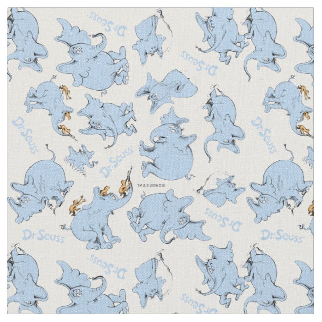 Horton Hears A Who Monkey Pattern Fabric (Close Up)