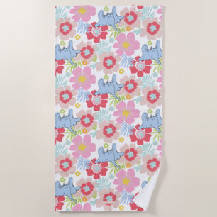 Horton Hears A Who   Pastel Flower Pattern Beach Towel