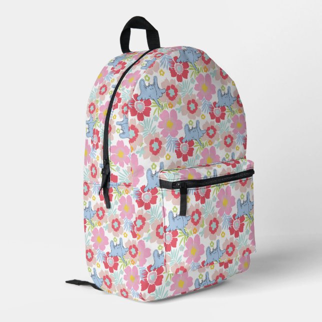 Horton Hears A Who | Pastel Flower Pattern Printed Backpack (Back Corner Left)