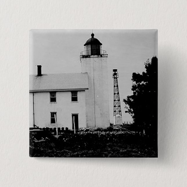 Horton Point Lighthouse 15 Cm Square Badge (Front)