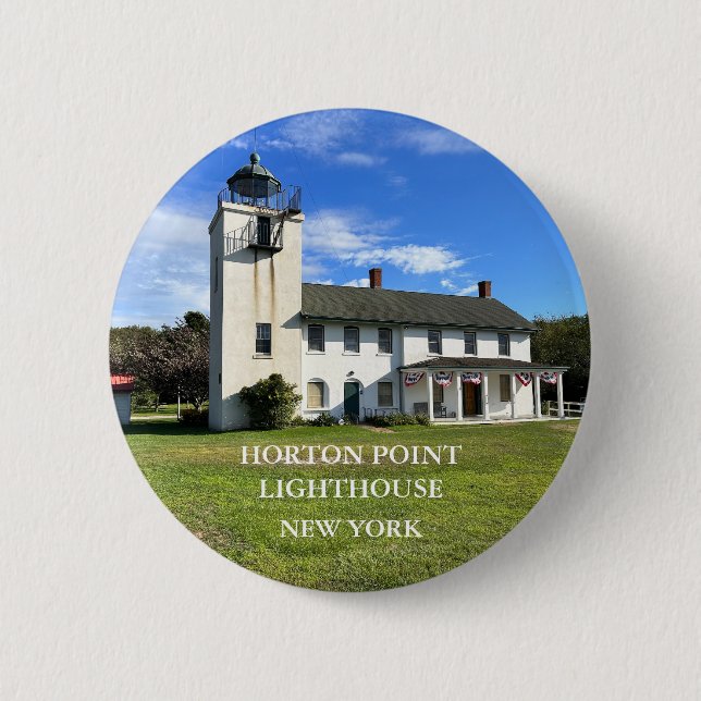 Horton Point Lighthouse, New York Button (Front)