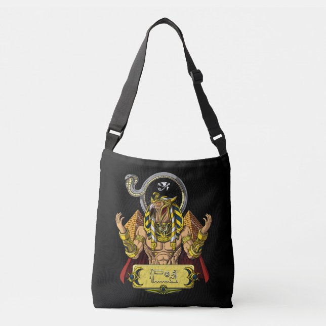Horus Egyptian God Ra Pyramids Ancient Mythology Crossbody Bag (Front)