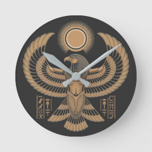 Horus, eye of the Sun Round Clock