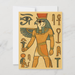 Horus Falcon God Ancient Egyptian Postcard