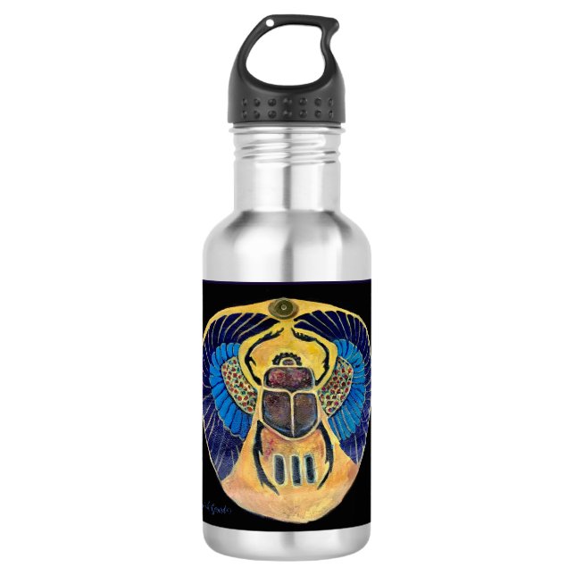 Horus Hawk Falcon Scarab Egypt Maureen Girard 532 Ml Water Bottle (Front)