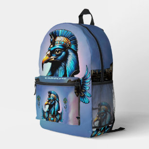 Horus the egyptian falcon god. printed backpack