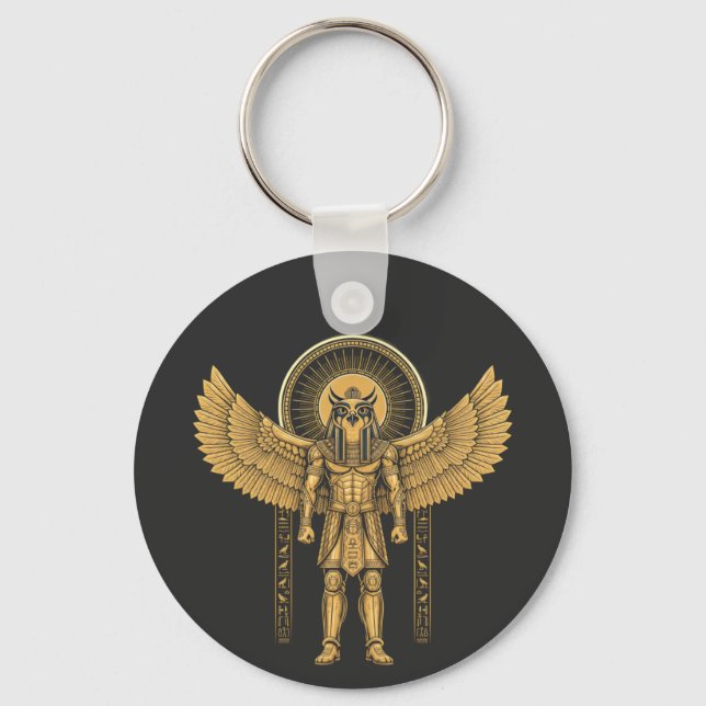 Horus with Sun Disk  Key Ring (Front)