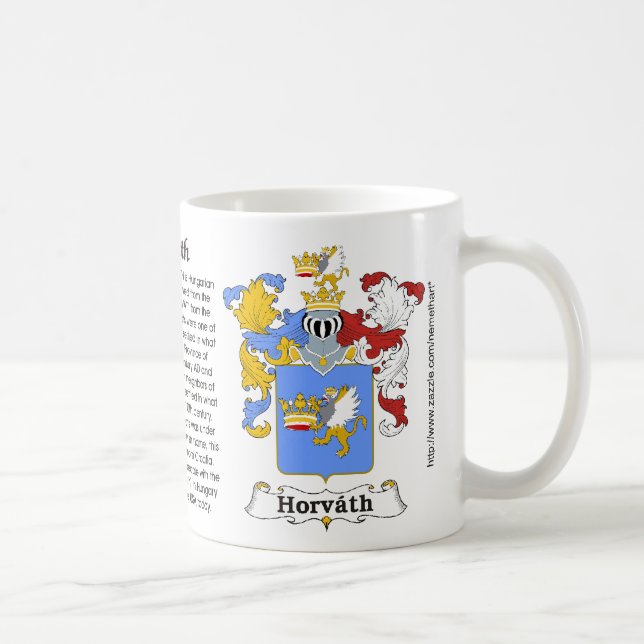 Horvath Family Hungarian Coat of Arm mug (Right)