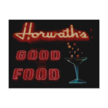 Horwaths, Elmwood Pk. Il. Vintage Neon Post Card