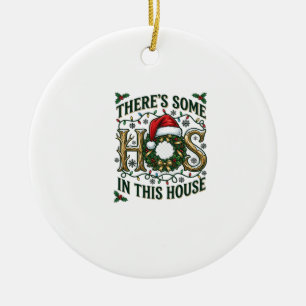 Hos House Christmas Wreath Santa Hat Lights Ceramic Tree Decoration