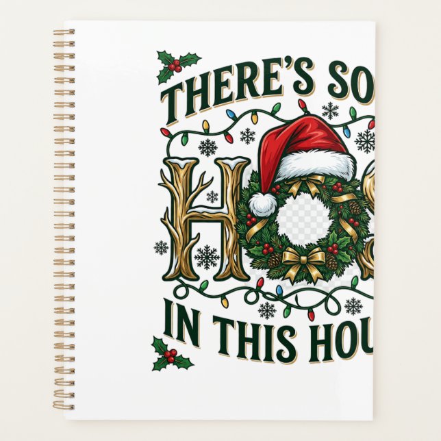 Hos House Christmas Wreath Santa Hat Lights Planner (Front)
