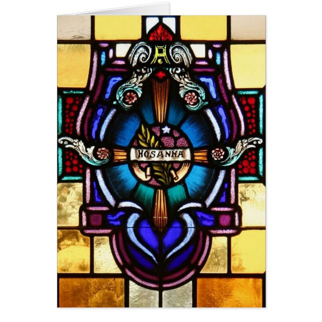 Hosanna Stained Glass Card (Front)