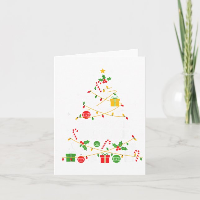Hosce Nurse Christmas Tree Lights Womens Mens Kids Card (Front)