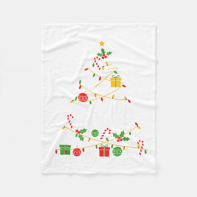 Hosce Nurse Christmas Tree Lights Womens Mens Kids Fleece Blanket (Front)