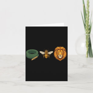 Hose Bee Lion Icons Retro Funny Girls Be Lying Pun Card