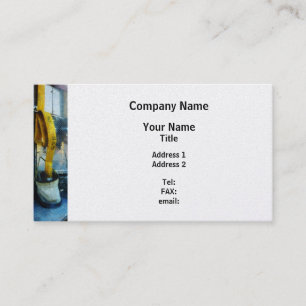 Hose in Bucket on Fire Truck - Platinum Finish Business Card