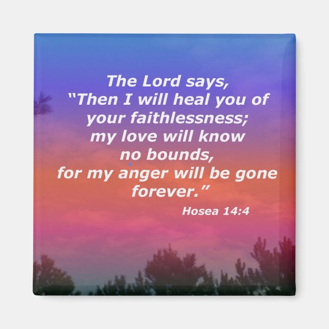 Hosea 14:4 magnet (Front)