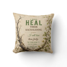 Hosea 14:4 Sage Green Vintage Botanical Scripture
