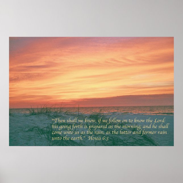 Hosea 6:3 poster (Front)
