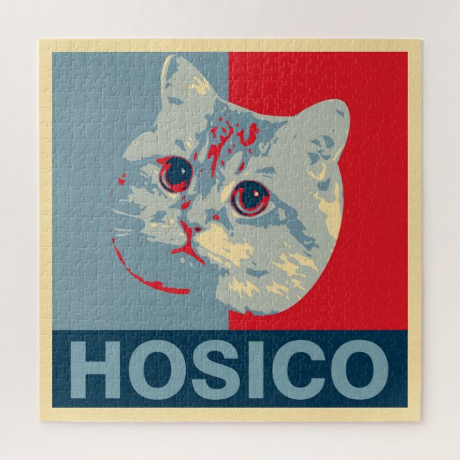 Hosico - Red Blue Illustration Jigsaw Puzzle (Vertical)