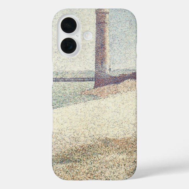 Hospice and Lighthouse, Honfleur by Georges Seurat Case-Mate iPhone Case (Back)