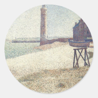 Hospice and Lighthouse, Honfleur by Georges Seurat Classic Round Sticker