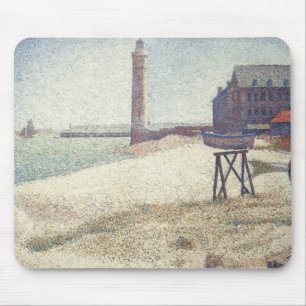 Hospice and Lighthouse, Honfleur by Georges Seurat Mouse Mat