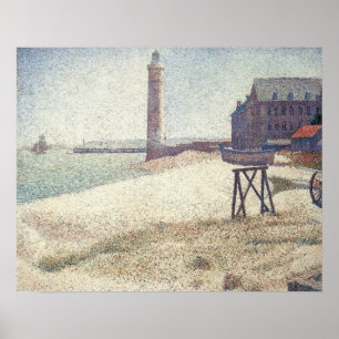 Hospice and Lighthouse, Honfleur by Georges Seurat Poster