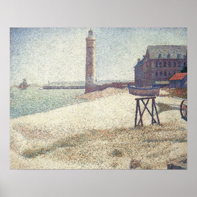 Hospice and Lighthouse, Honfleur by Georges Seurat Poster (Front)